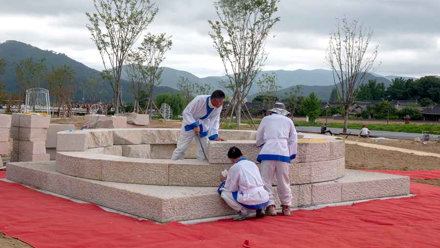 첨성대축조사진