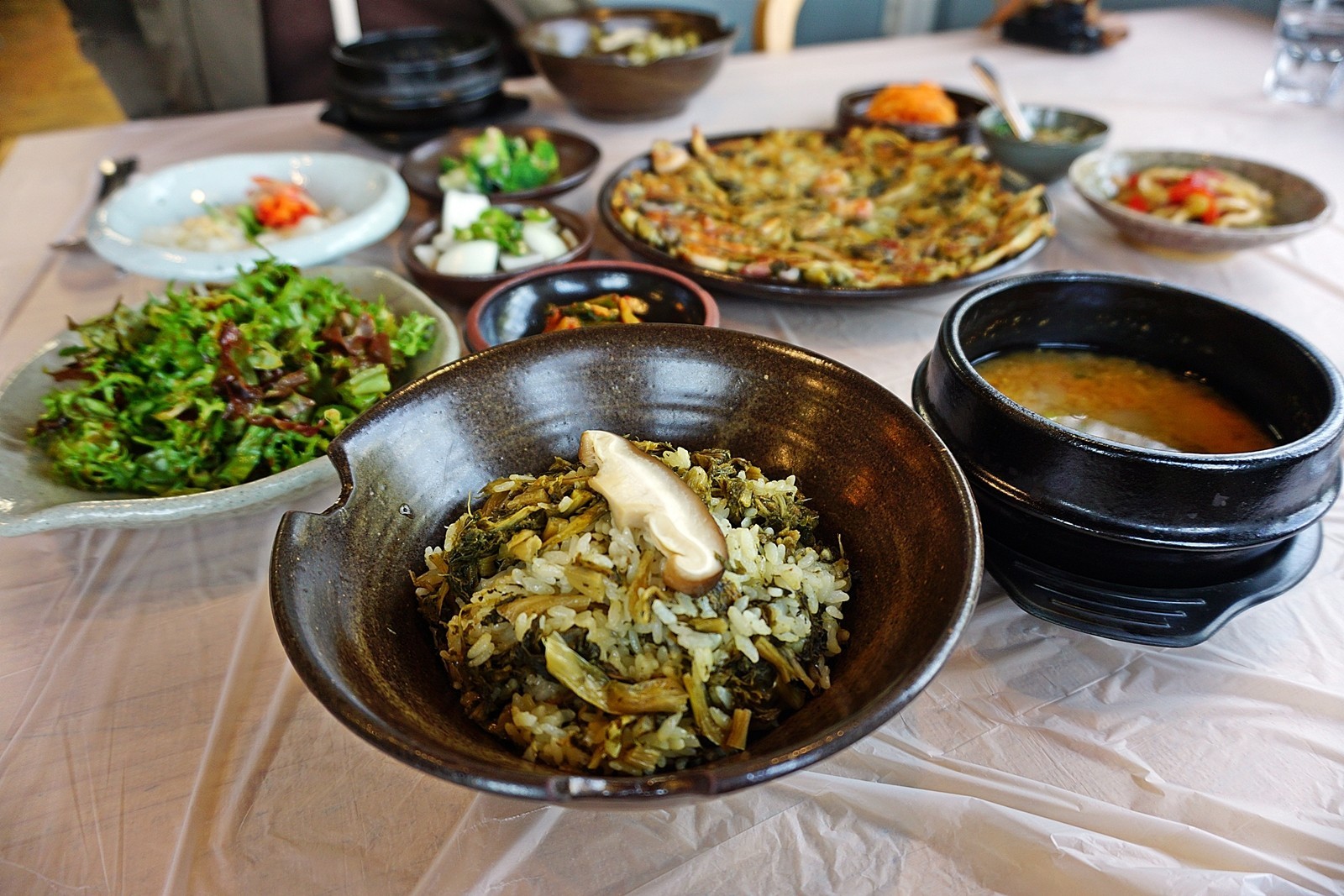 여기당 메뉴(시래기밥, 시래기전) 등 한상차림