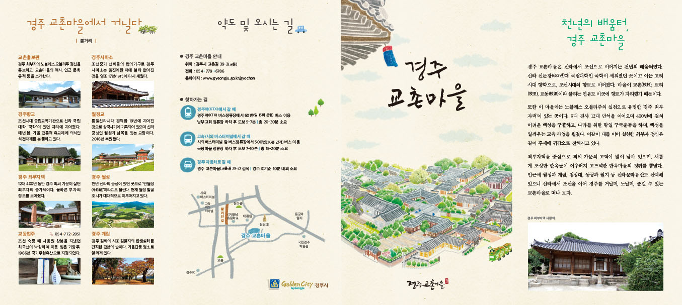 교촌마을 지도 앞면