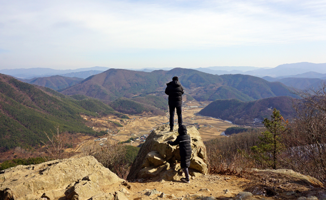 경주 화랑의 언덕 겨울 풍경