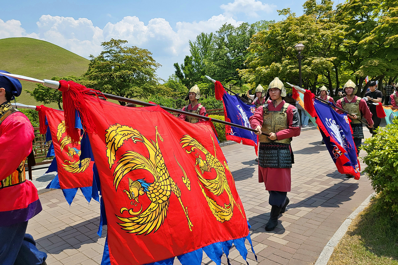 신라고취대 공연 장면
