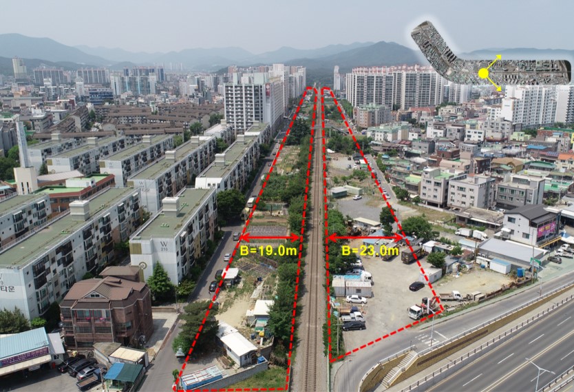 동천~황성 도시숲 조성사업 예정지 모습