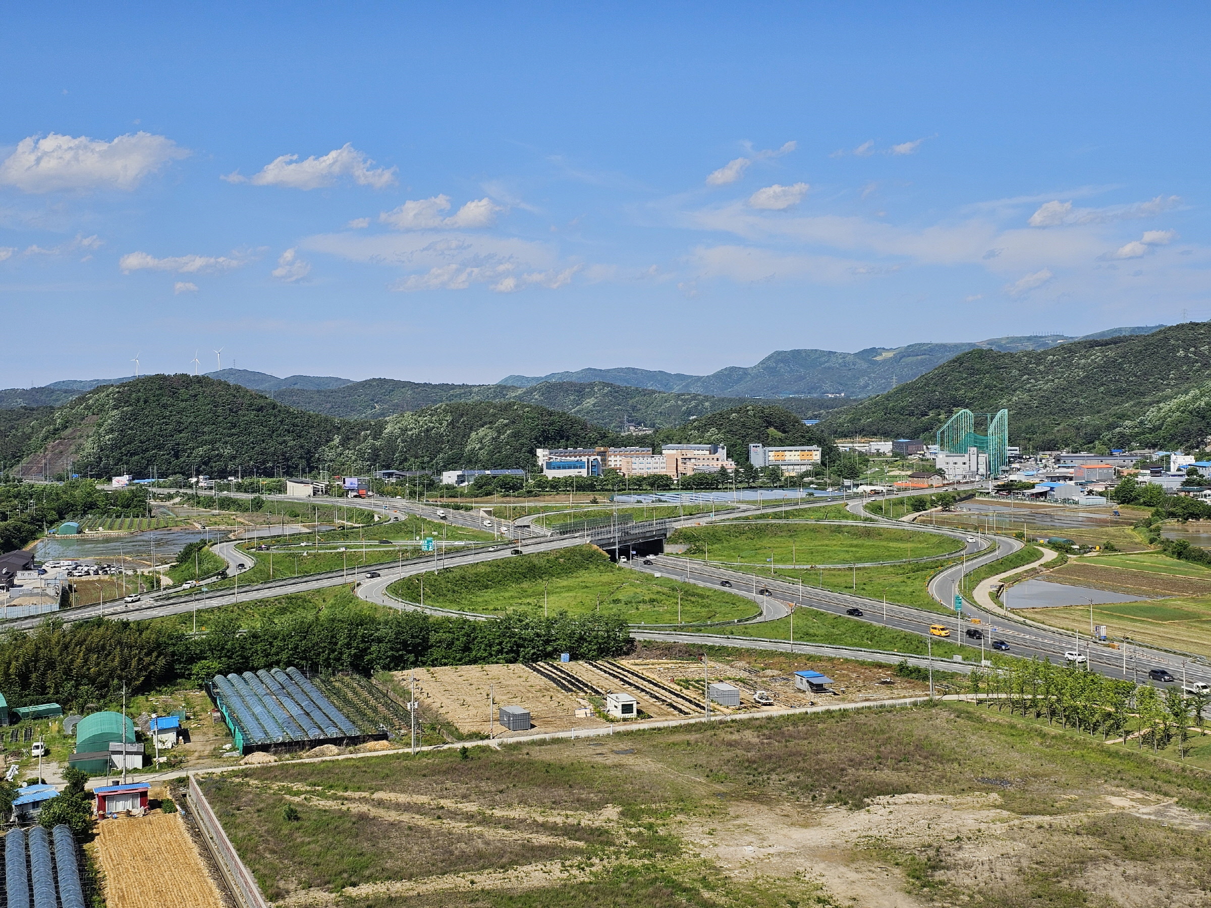 천북면 신당교차로 전경