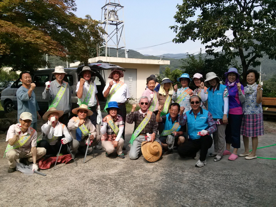 의곡노인대학 경주 산내면 일대 환경정비 실시