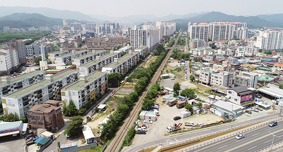 동천~황성 도심폐철도 부지에 ‘도시바람길 숲’ 조성